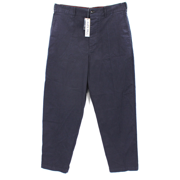 Alex Mill Boyish Chino Pants NEW Navy Blue High Rise Cotton Relaxed Size 12 - Picture 2 of 8